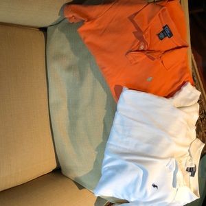 Lot of 2 Polo shirts-orange & White